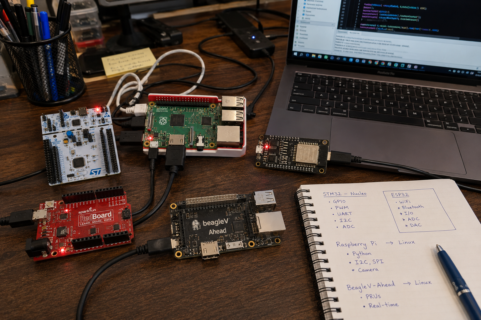 Embedded systems and electronics workspace